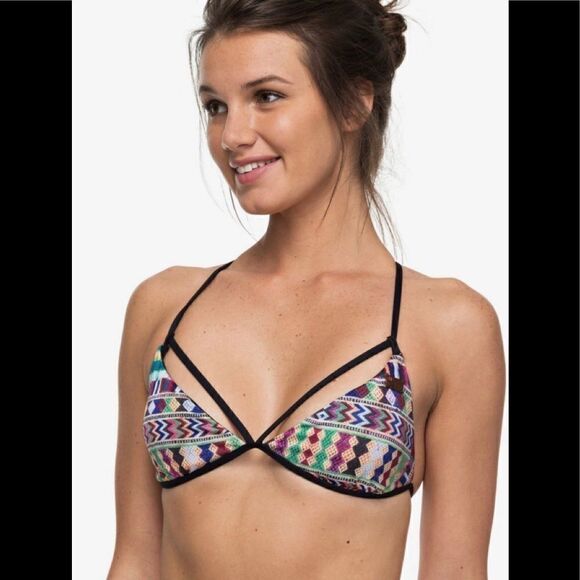 ROXY reversible multicolored bikini top. NWT - Picture 8 of 12